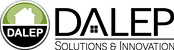 Logo rond DALEP: une maison blanche stylisée sur fond vert, au-dessus du texte "DALEP" en blanc sur fond noir.